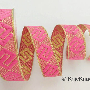 Greek Key Jacquard Trim, Approx 28mm Wide, Decorative Trim